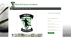 Desktop Screenshot of hicksprosoccer.com